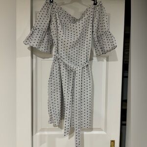 Banana Republic Off the shoulder blue poplin cotton dress